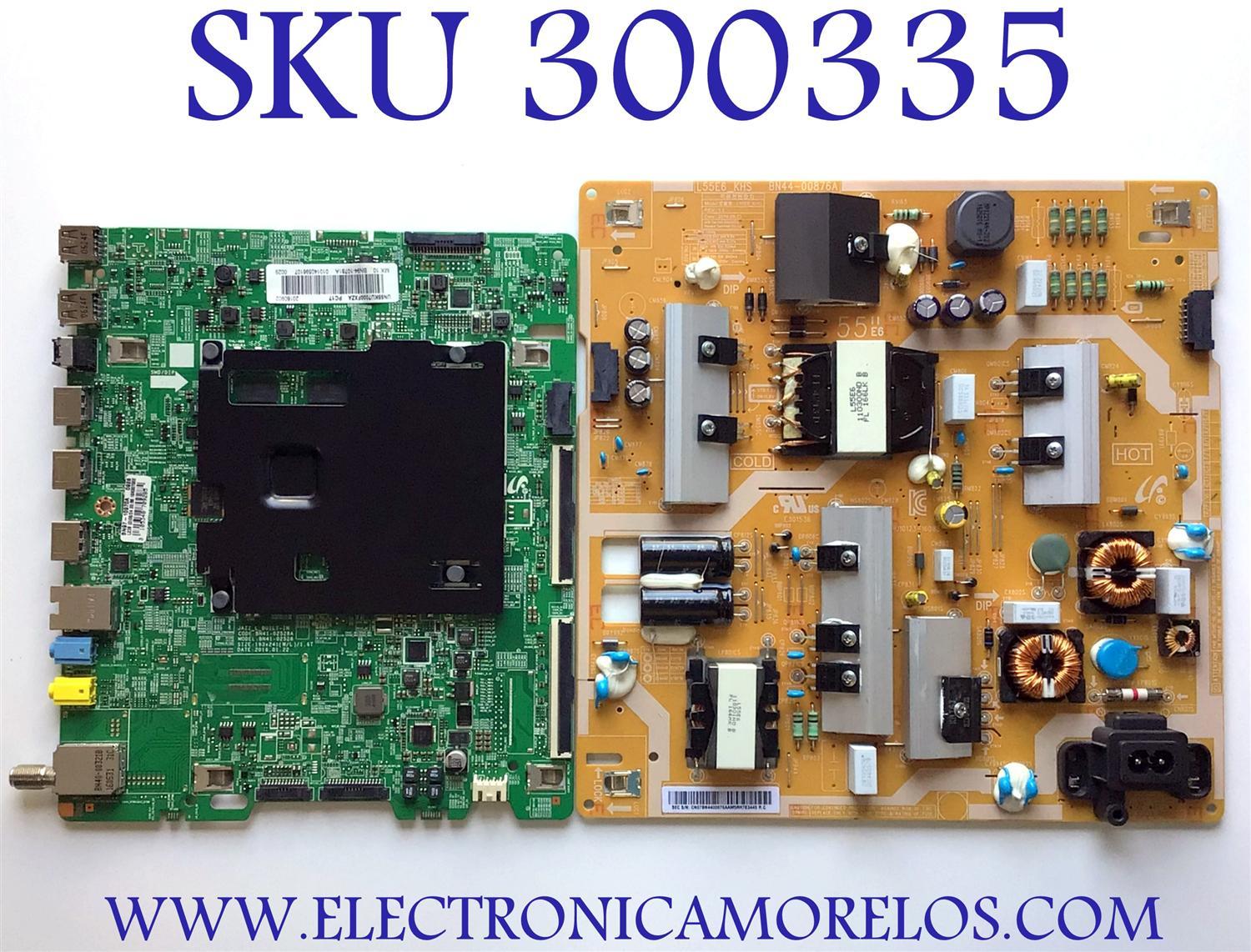 KIT DE TARJETAS PARA TV SAMSUNG / MAIN BN94-10781A / BN97-10970A / FUENTE BN44-00876A / L55E6_KHS / PANEL CY-KK055HGLV3H / MODELO UN55KU7000 / UN55KU7000FXZA FA01